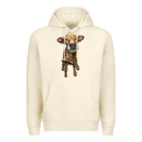 Sandshell heifer cow with cow bell Premium Hoodie - RanaPortraitStore