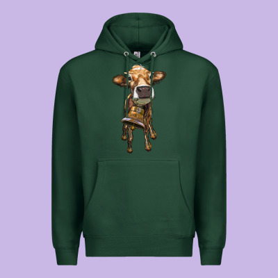 Heifer Cow With Cow Bell Premium Hoodie Designed By Ranaportraitstore