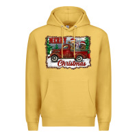 Antique Gold christmas truck with cows Premium Hoodie - RanaPortraitStore