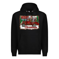 Black christmas truck with cows Premium Hoodie - RanaPortraitStore