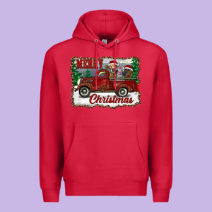 Christmas Truck With Cows Premium Hoodie Designed By Ranaportraitstore
