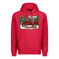 Cardinal christmas truck with cows Premium Hoodie - RanaPortraitStore