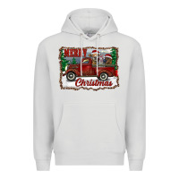 Dove Grey christmas truck with cows Premium Hoodie - RanaPortraitStore