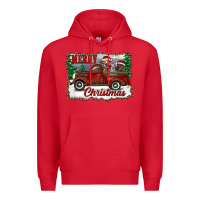 Red christmas truck with cows Premium Hoodie - RanaPortraitStore