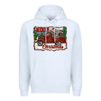 White christmas truck with cows Premium Hoodie - RanaPortraitStore