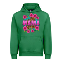 Emerald mama leopard background Urban Hoodie - texasbilliewilder