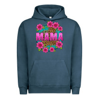 Pigment Midnight Navy mama leopard background Urban Hoodie - texasbilliewilder