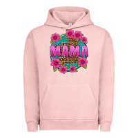 Pigment Salmon mama leopard background Urban Hoodie - texasbilliewilder