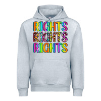 Heather Grey rights rights rights (pride) Urban Hoodie - Zillion Design Studio