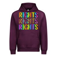 Mauve Wine rights rights rights (pride) Urban Hoodie - Zillion Design Studio