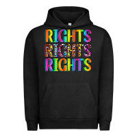 Pigment Black rights rights rights (pride) Urban Hoodie - Zillion Design Studio