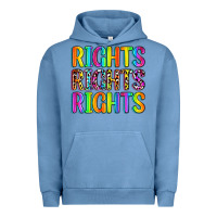 Pigment Pebble Blue rights rights rights (pride) Urban Hoodie - Zillion Design Studio