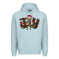 Blue Mist christmas joy with heifer Premium Hoodie - RanaPortraitStore