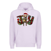 Lilac christmas joy with heifer Premium Hoodie - RanaPortraitStore