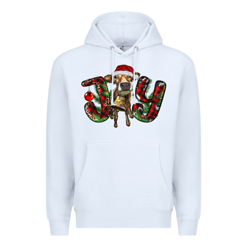 Christmas Joy With Heifer Premium Hoodie by RanaPortraitStore | Teevron