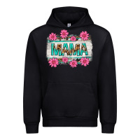 Black mama leopard with turquoise background Urban Hoodie - texasbilliewilder