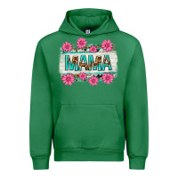 Emerald mama leopard with turquoise background Urban Hoodie - texasbilliewilder