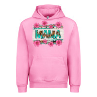 Fuchsia Pink mama leopard with turquoise background Urban Hoodie - texasbilliewilder
