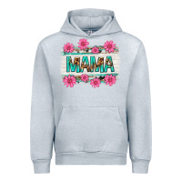 Heather Grey mama leopard with turquoise background Urban Hoodie - texasbilliewilder