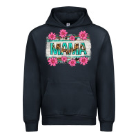 Navy mama leopard with turquoise background Urban Hoodie - texasbilliewilder