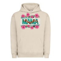 Pigment French Oak mama leopard with turquoise background Urban Hoodie - texasbilliewilder
