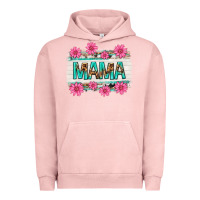 Pigment Salmon mama leopard with turquoise background Urban Hoodie - texasbilliewilder
