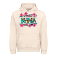 Sandshell mama leopard with turquoise background Urban Hoodie - texasbilliewilder