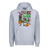 Heather Grey trick rawr treat Premium Hoodie - Zillion Design Studio