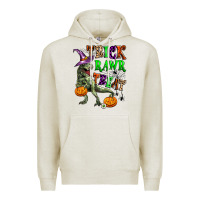 Oatmeal Heather trick rawr treat Premium Hoodie - Zillion Design Studio