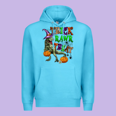 Trick Rawr Treat Premium Hoodie Designed By Zillion Design Studio