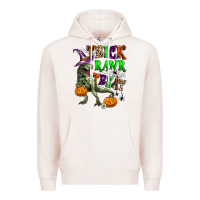 Pale Pink trick rawr treat Premium Hoodie - Zillion Design Studio