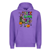 Purple trick rawr treat Premium Hoodie - Zillion Design Studio