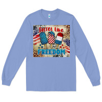 Colony Blue tastes like freedom 4th of july Long Sleeve Tee - BarkalooDesign