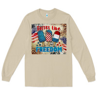 Mushroom tastes like freedom 4th of july Long Sleeve Tee - BarkalooDesign