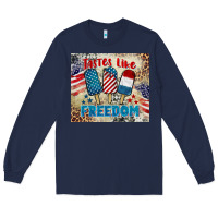 Navy tastes like freedom 4th of july Long Sleeve Tee - BarkalooDesign