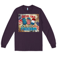 Plum tastes like freedom 4th of july Long Sleeve Tee - BarkalooDesign
