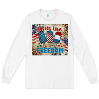 White tastes like freedom 4th of july Long Sleeve Tee - BarkalooDesign