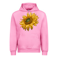 Fuchsia Pink sunflower Urban Hoodie - RanaPortraitStore