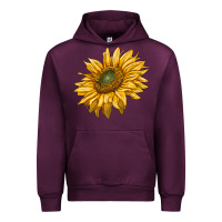 Mauve Wine sunflower Urban Hoodie - RanaPortraitStore