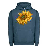 Pigment Midnight Navy sunflower Urban Hoodie - RanaPortraitStore