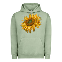 Pigment Oil Green sunflower Urban Hoodie - RanaPortraitStore