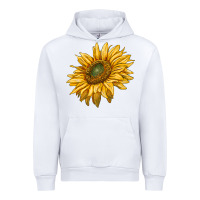 White sunflower Urban Hoodie - RanaPortraitStore