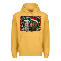 Mustard christmas heifers Premium Hoodie - RanaPortraitStore