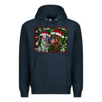 Navy christmas heifers Premium Hoodie - RanaPortraitStore