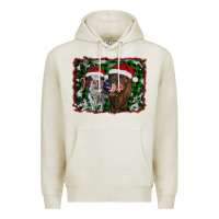 Oatmeal Heather christmas heifers Premium Hoodie - RanaPortraitStore