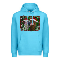 Ocean Blue christmas heifers Premium Hoodie - RanaPortraitStore