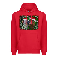 Red christmas heifers Premium Hoodie - RanaPortraitStore