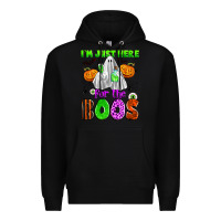 Black i'm just here for the boos Premium Hoodie - Zillion Design Studio