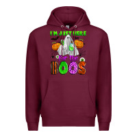 Burgundy i'm just here for the boos Premium Hoodie - Zillion Design Studio