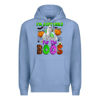 Colony Blue i'm just here for the boos Premium Hoodie - Zillion Design Studio